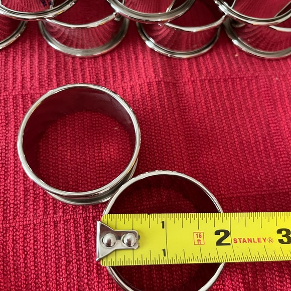 12 silver toned napkin rings - Picture 4 of 6